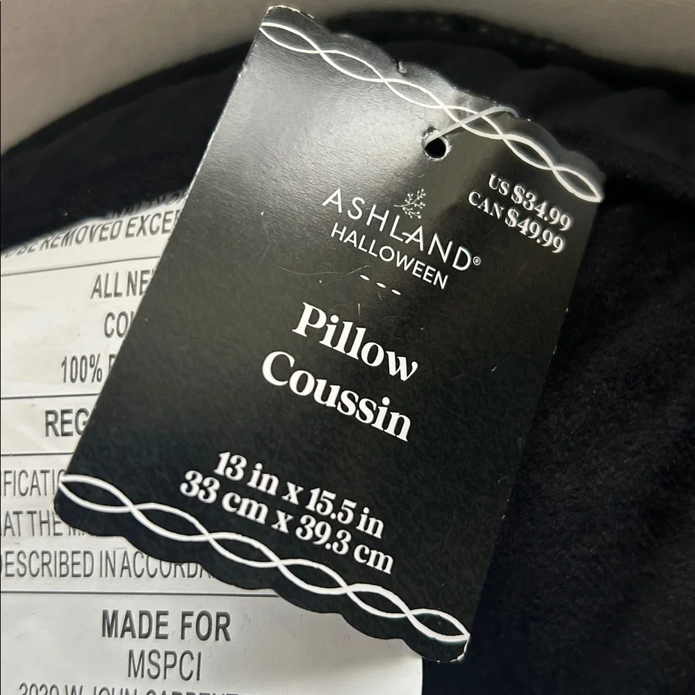 ASHLAND SKULL SILVER AND BLACK STUDDED PILLOW 13x15.5